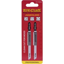 TORK CRAFT T-shank Jigsaw Blade For Wood 2.5mm 10tpi 100mm 2pc